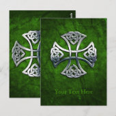 Personalisiertes Keltenkreuz Postkarte (Vorne/Hinten)