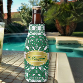Personalisiertes keltisches Kleeblatt Scroll Flaschenkühler