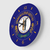 Personalisiertes Kentucky State Flag Design Große Wanduhr (Winkel)