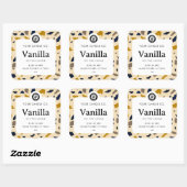 Personalisiertes Kerzenetikett - individuell anpas Quadratischer Aufkleber (Blatt)