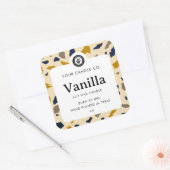 Personalisiertes Kerzenetikett - individuell anpas Quadratischer Aufkleber (Umschlag)