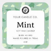 Personalisiertes Kerzenetikett - individuell anpas Quadratischer Aufkleber (Vorderseite)