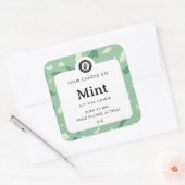 Personalisiertes Kerzenetikett - individuell anpas Quadratischer Aufkleber (Umschlag)