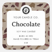 Personalisiertes Kerzenetikett - individuell anpas Quadratischer Aufkleber (Vorderseite)