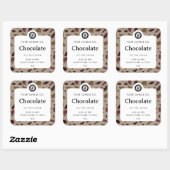 Personalisiertes Kerzenetikett - individuell anpas Quadratischer Aufkleber (Blatt)