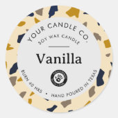 Personalisiertes Kerzenetikett - individuell anpas Runder Aufkleber (Vorderseite)