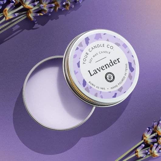 Personalisiertes Kerzenetikett - individuell anpas Runder Aufkleber