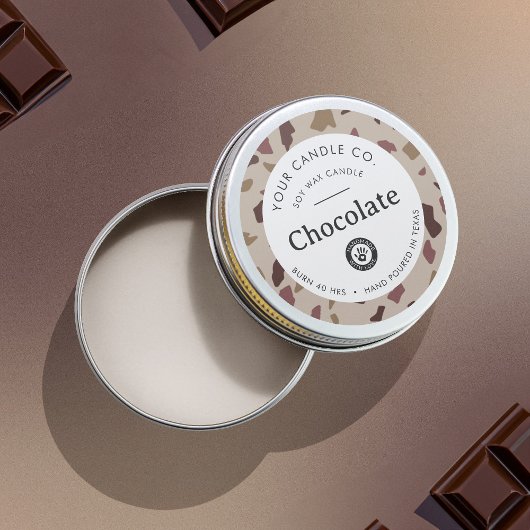 Personalisiertes Kerzenetikett - individuell anpas Runder Aufkleber