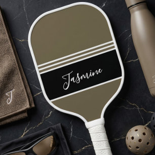 Personalisiertes Khaki Erdiges Neutrales Benutzern Pickleball Schläger