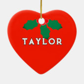 Personalisiertes Kickball Weihnachten Keramik Ornament (Hinten)