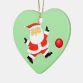 Personalisiertes Kickball Weihnachten Keramik Ornament (Links)