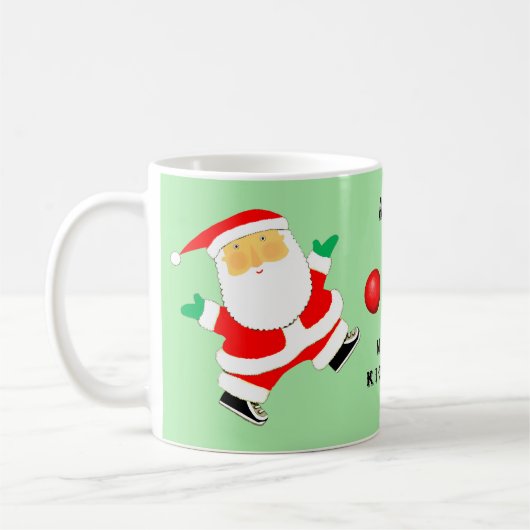Personalisiertes Kickball Weihnachtskollektiv Kaffeetasse (Links)