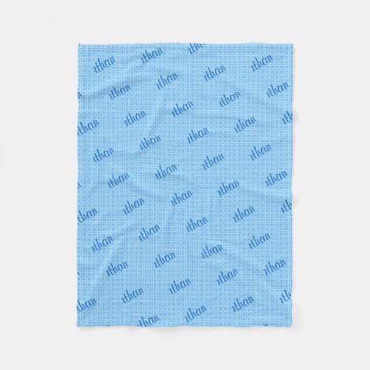 Personalisiertes Kid's Blanket in hellblau Fleecedecke (Vorderseite)