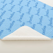 Personalisiertes Kid's Blanket in hellblau Sherpadecke (3/4)