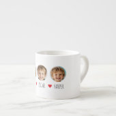 Personalisiertes Kids-Foto mit Namen und Herz Espressotasse (Vorderseite Rechts)