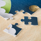 Personalisiertes Kids-Raketenschiff Jigsaw-Puzzle Puzzle (Seite)