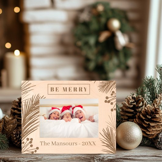 Personalisiertes Kiefernholz Geätzte Rahmen