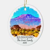Personalisiertes Kilimanjaro-Ornament, Tansania-Ge Keramik Ornament (Links)