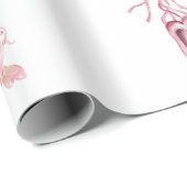 Personalisiertes Kind Ballerina Einfahrt Bunny Geschenkpapier (Rolleneckpunkt)