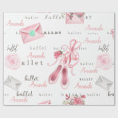 Personalisiertes Kind Ballerina Pink Geschenkpapier (Flach)
