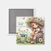 Personalisiertes Kind des Gottesmädchens Magnet (Vorderseite/Rückseite)