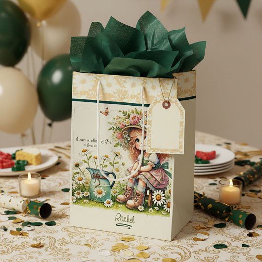 Personalisiertes Kind des Gottesmädchens Mittlere Geschenktüte