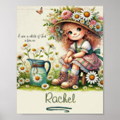 Personalisiertes Kind des Gottesmädchens Poster (Vorne)