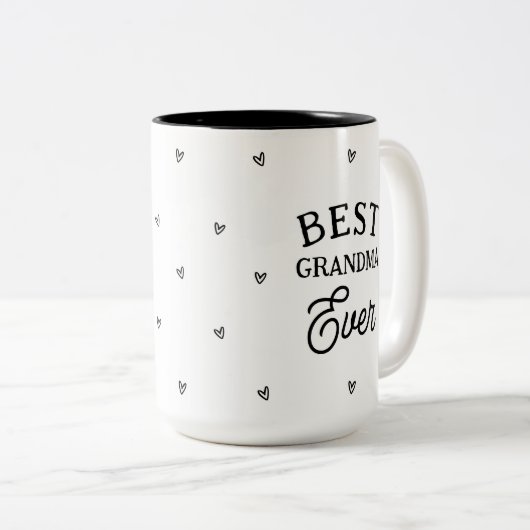 Personalisiertes Kind Foto Beste Oma je Zweifarbige Tasse (VorderseiteRechts)
