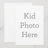 Personalisiertes Kind-Foto Einladung (Vorne/Hinten)