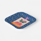 Personalisiertes Kind Foto glücklich Geburtstag mi Pappteller (Gewinkelt)