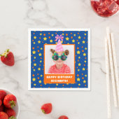 Personalisiertes Kind Foto glücklich Geburtstag mi Serviette (Beispiel)