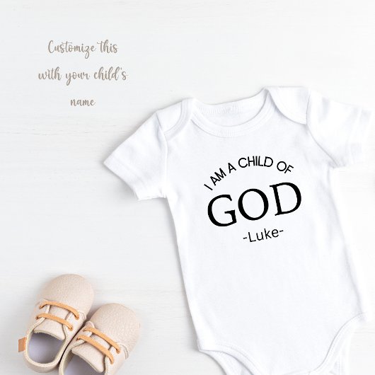 Personalisiertes Kind Gottes Baby Strampler