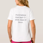 Personalisiertes Kinder Basic T-Shirt Mach es Dir (Rückseite)