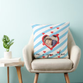 Personalisiertes Kinderfoto – Ich + Du = Liebe Kissen (Stuhl )