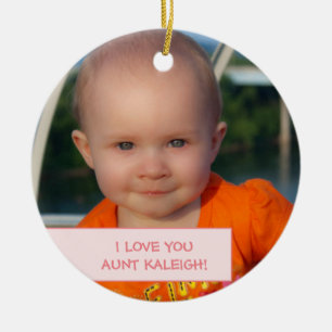 Personalisiertes Kinderfoto zum Muttertag für Tant Keramik Ornament