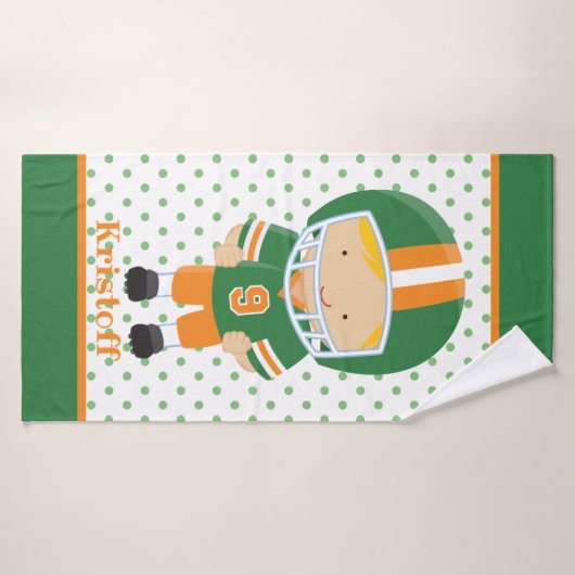 Personalisiertes Kinderfußball Badetuch Badehandtuch (Badehandtuch)
