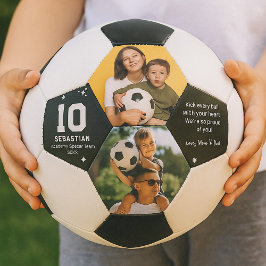 Personalisiertes Kinderfußball-Foto und individuel Fußball