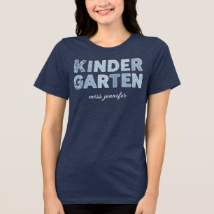Personalisiertes Kindergarten-Design zum Zurück zu Tri-Blend Shirt