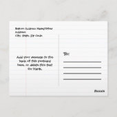 Personalisiertes Kindergarten Kindergarten Individ Postkarte (Rückseite)