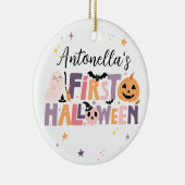 Personalisiertes KinderHalloween Keramik Ornament (Rechts)