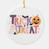 Personalisiertes KinderHalloween Keramik Ornament (Hinten)