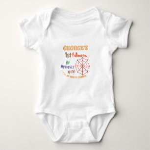 Personalisiertes KinderHalloween, Spider Web Baby Strampler