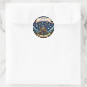 Personalisiertes Kinderleseabenteuer-Exlibris Runder Aufkleber (Tasche)