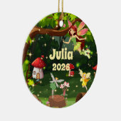 Personalisiertes Kindername-Fee-Ornament Keramik Ornament (Rechts)