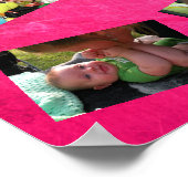 Personalisiertes Kinderposter im ersten Jahr Poster (Ecke)