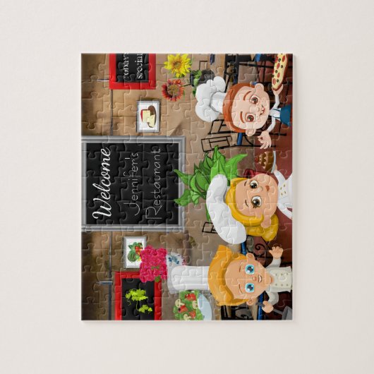 Personalisiertes Kinderrestaurant Puzzle (Vertikal)