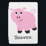 Personalisiertes Kinderrosa Schwein-niedliche iPad Pro Cover<br><div class="desc">Personalisiertes Kinderrosa Schwein-niedliches wenig Schweine TieriPad intelligente Abdeckung. Ein süßes kleines Cartoonschweinmuster in rosa weißem und schwarz. Spaß Barnyard-Tierthema für elektronische Zusätze der kleinen Mädchen.</div>