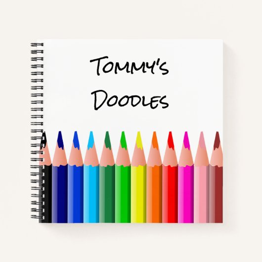 Personalisiertes Kinderskizzenbuch Doodle-Notebook Notizblock (Vorderseite)