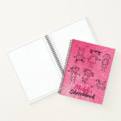 Personalisiertes Kinderskizzenbuch Funkelnd Pink Notizblock (Innenseite)