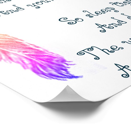 Personalisiertes Kinderträumergedicht Poster (Ecke)